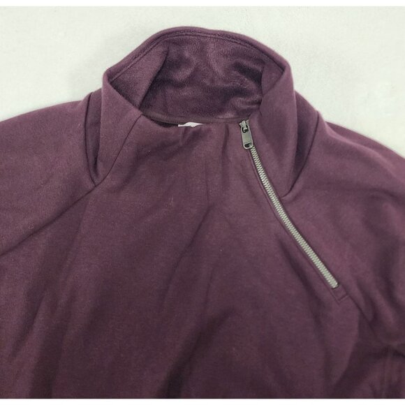 Athleta Cozy Karma Asym Pullover High Neck Sweatshirt Med - Picture 7 of 9